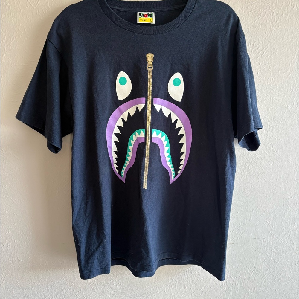 Bape shark zip camo Tee